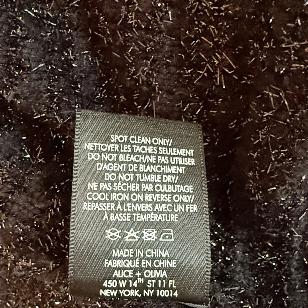 Alice + Olivia Black Cardigan with Silver Collar - Picture 6 of 10